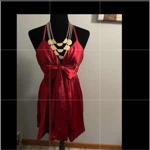 Jessica McClintock size 2 red halter dress